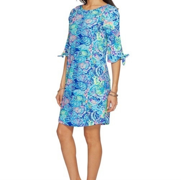 Lilly Pulitzer Preston Multi Ocean Commotion Mini Dress Size Medium. - Picture 2 of 15